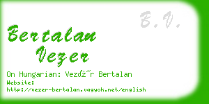 bertalan vezer business card